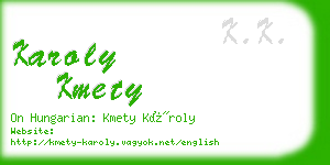karoly kmety business card